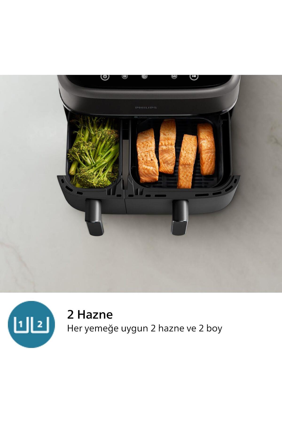 Philips Airfryer NA350/00 Çift Hazneli Fritöz