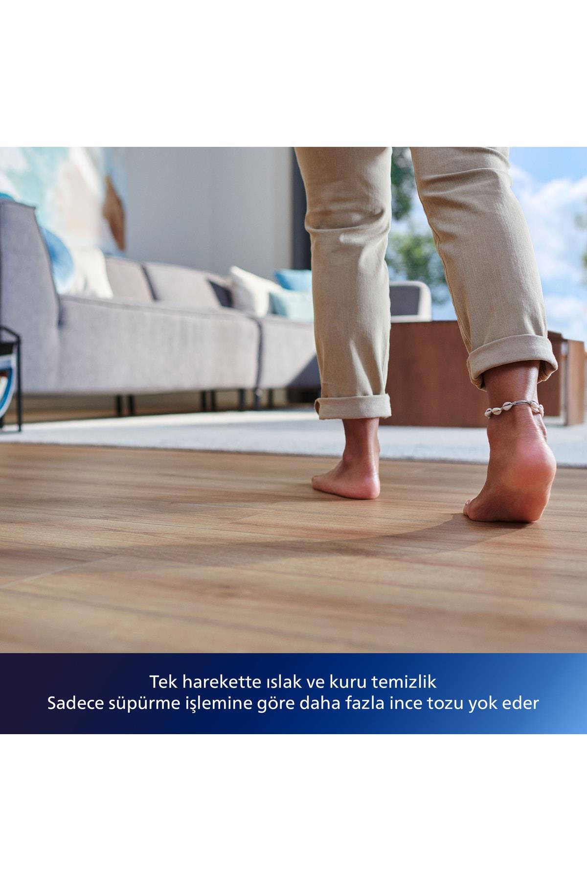 Philips HomeRun 3000 Serisi Aqua XU3000/02 Beyaz Akıllı Robot Süpürge