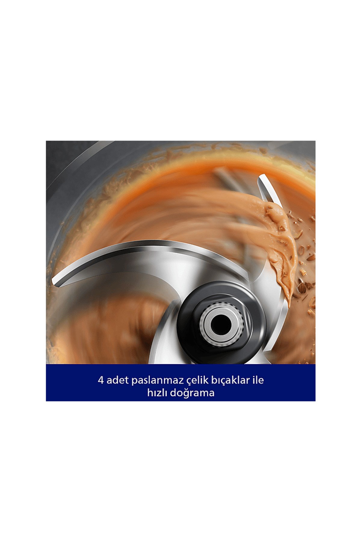 Philips HR1503/00 3000 Serisi Cam Hazneli Doğrayıcı Metalik Gri
