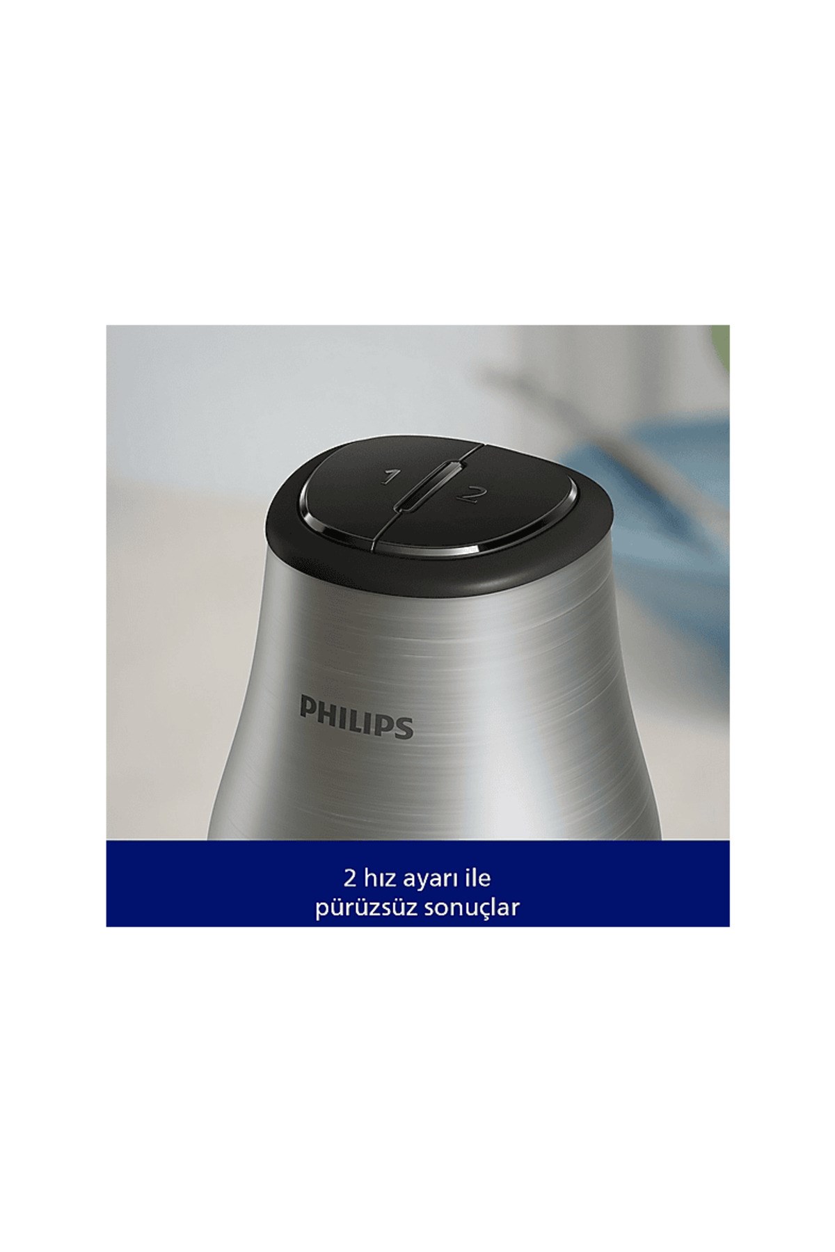 Philips HR1503/00 3000 Serisi Cam Hazneli Doğrayıcı Metalik Gri