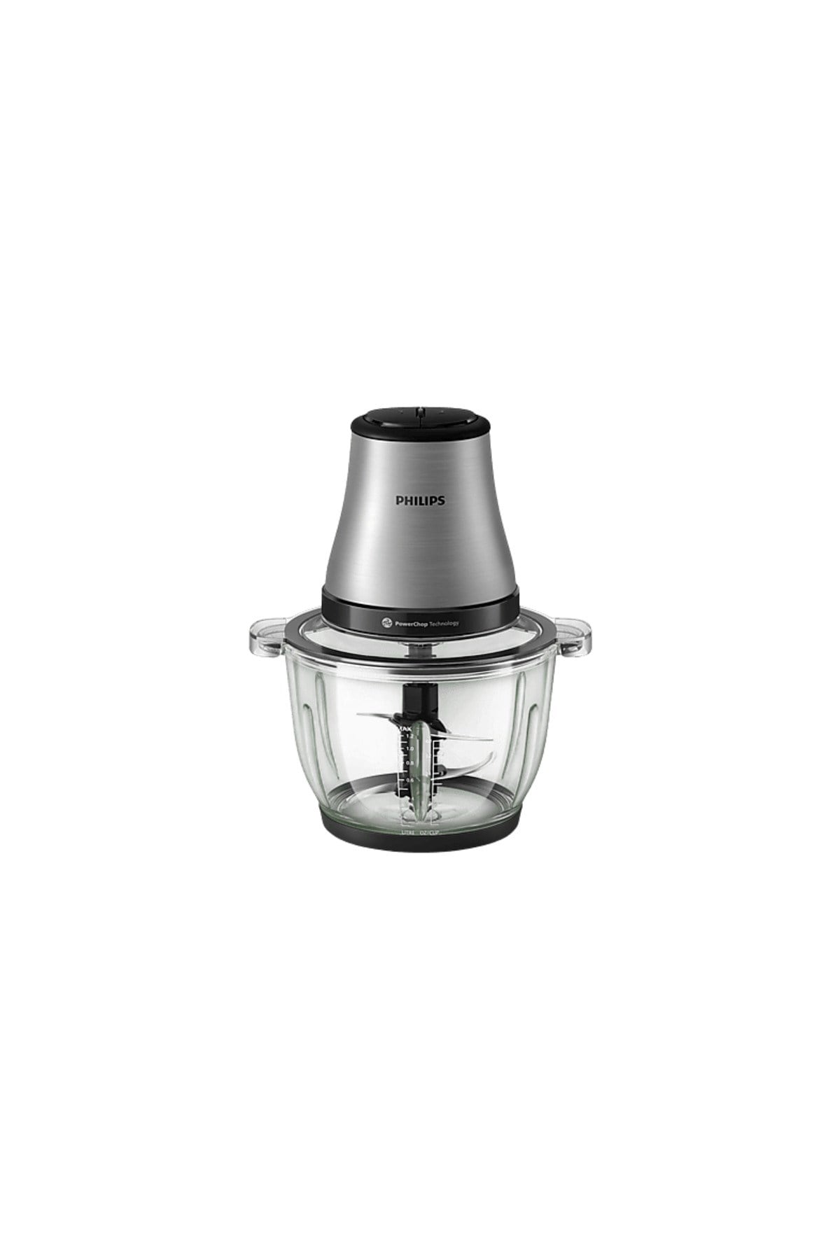 Philips HR1503/00 3000 Serisi Cam Hazneli Doğrayıcı Metalik Gri