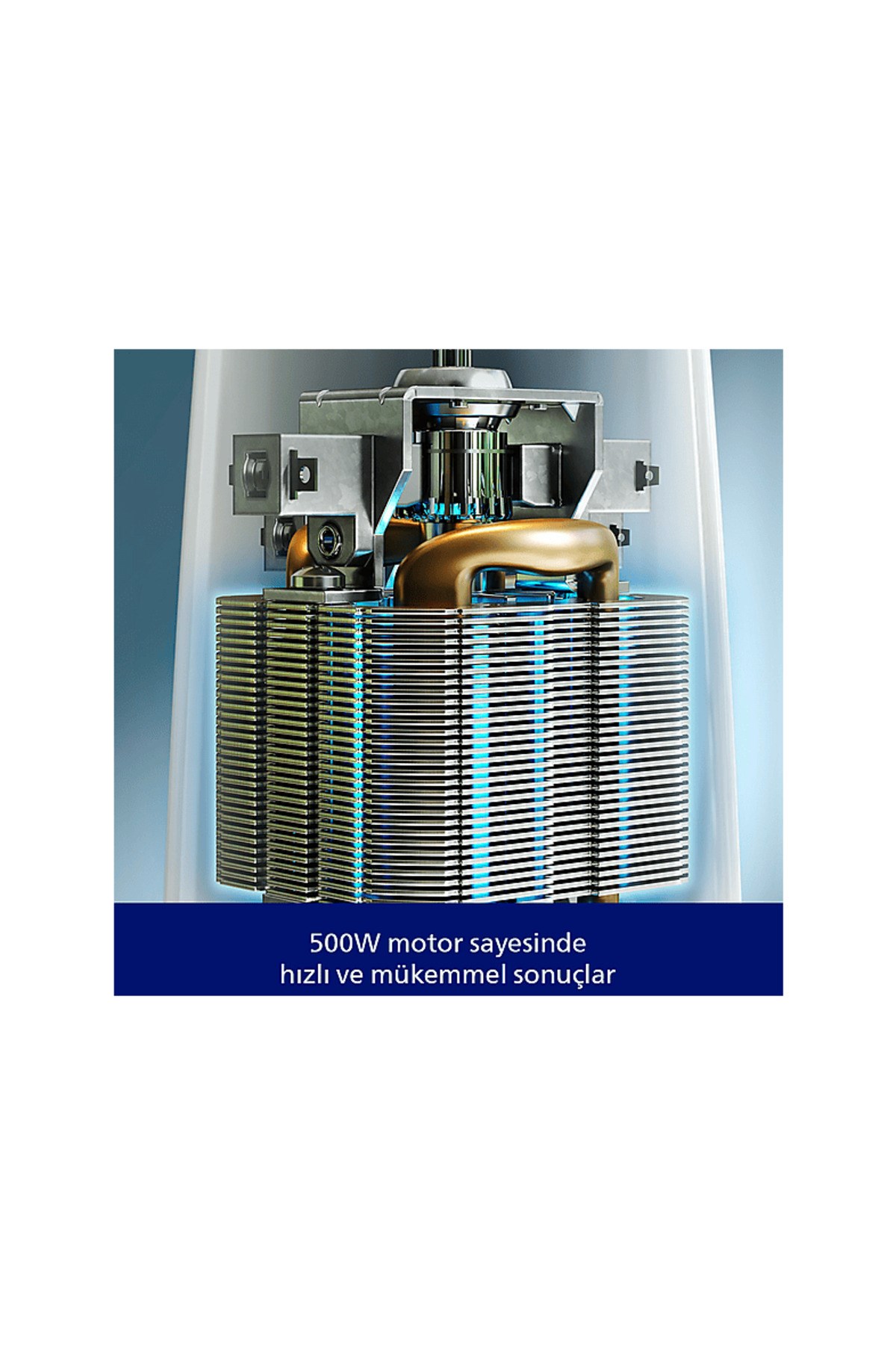 Philips HR1503/00 3000 Serisi Cam Hazneli Doğrayıcı Metalik Gri