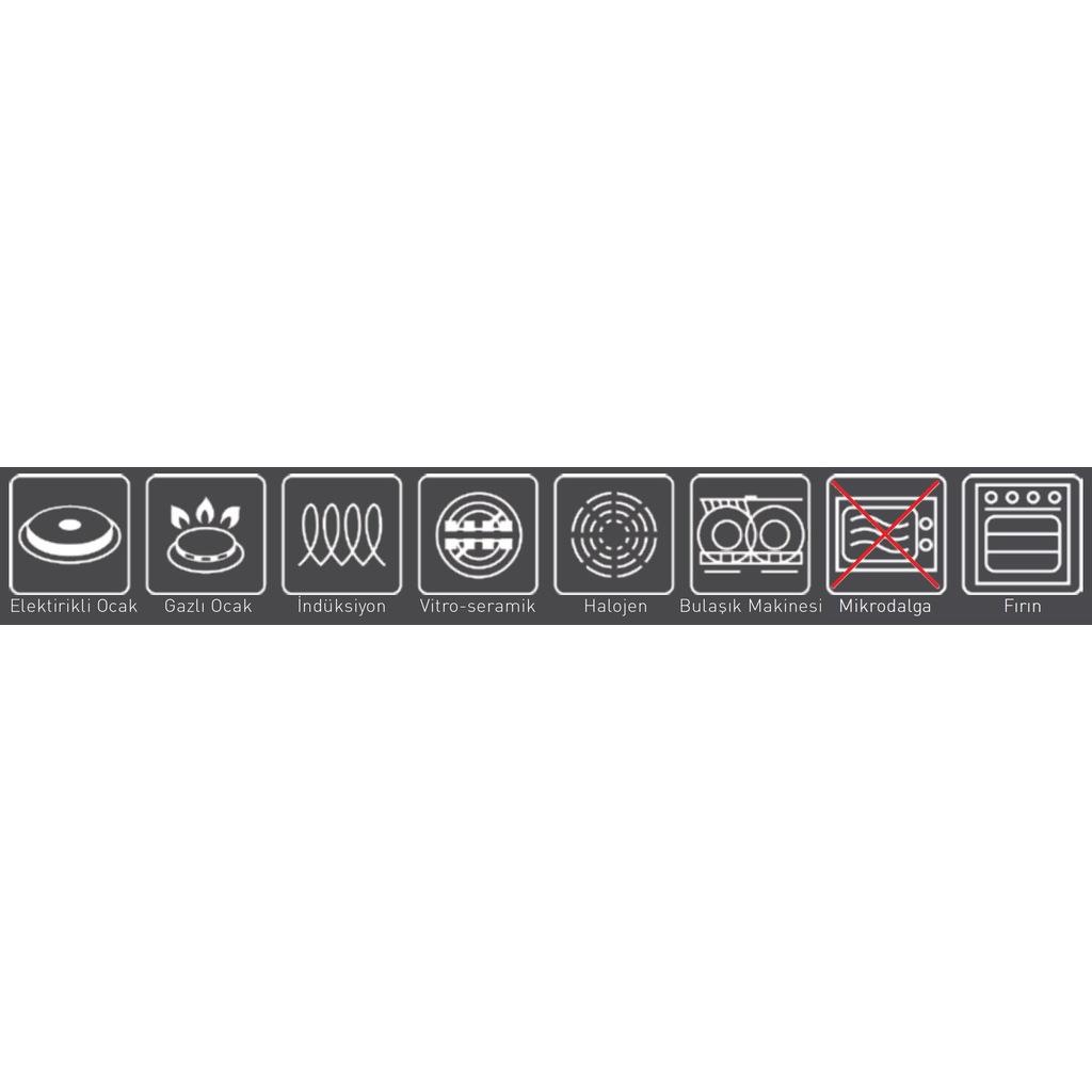 Silver 30x30 cm Döküm Izgara Tava Kulplu Kırmızı