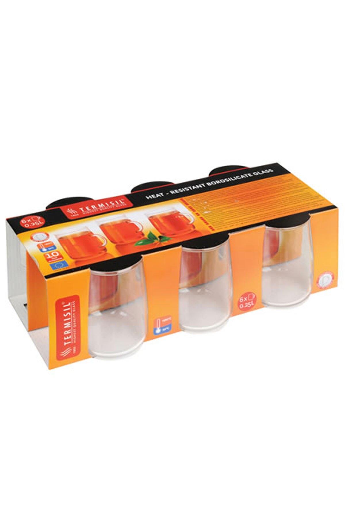 Termisil Isıya Dayanıklı Borosilikat 6'Lı Cam Bardak 250 Ml