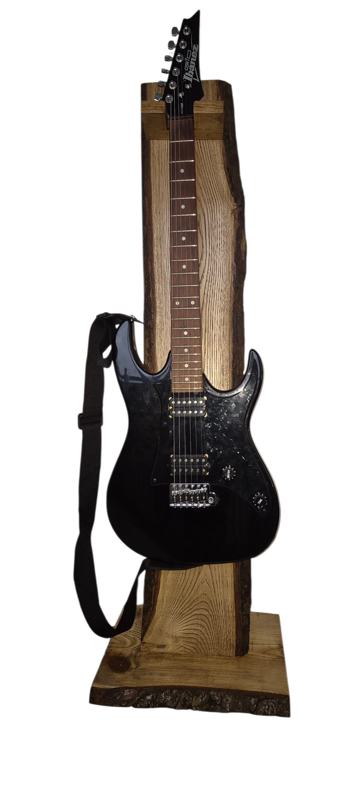 Ev Bahçe DekosayonuTena Dekor TD251225Rustik Tasarim Masif Ahsap Elektro Gitar Standi