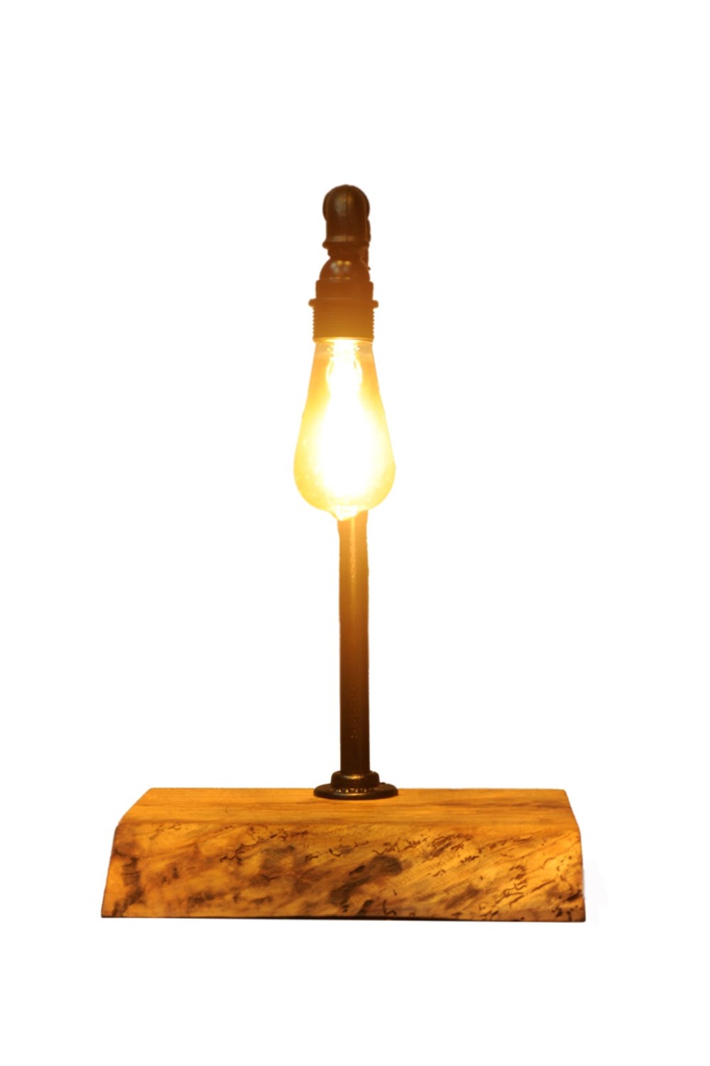 LambaderTena Dekor Rustik Dekor Demir Boru Abajur Masa Lambası Tasarım 3