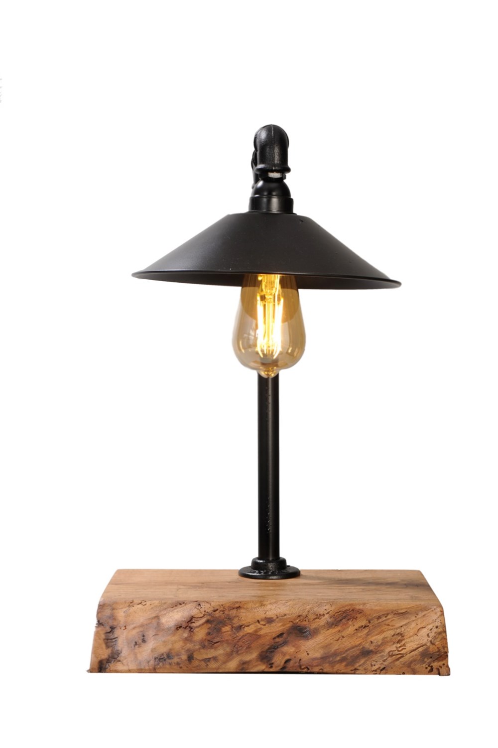 LambaderTena Dekor Rustik Dekor Demir Boru Abajur Masa Lambası Tasarım 2