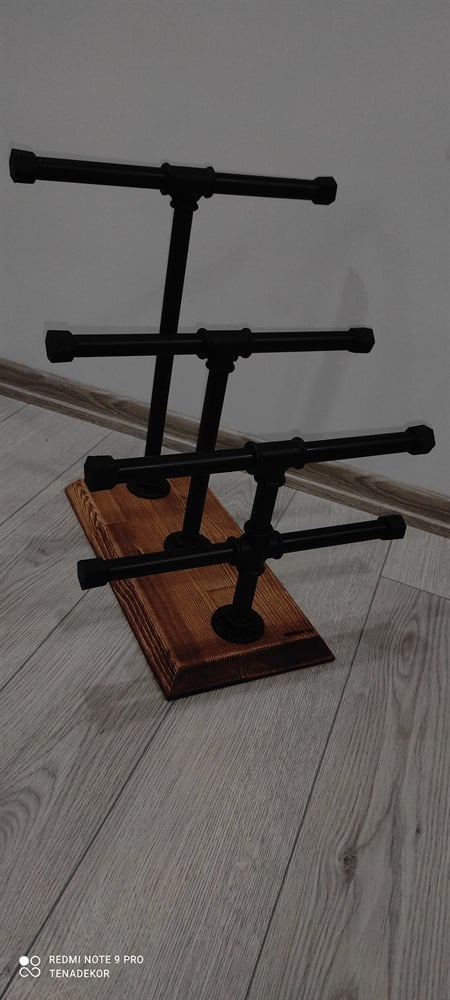 Tena Dekor 4 Kademeli Demir Boru+Ahşap Takı Aksesuar Standı AskısıEv Bahçe DekosayonuTena Dekor 4 Kademeli Demir Boru+Ahşap Takı Aksesuar Standı Askısı