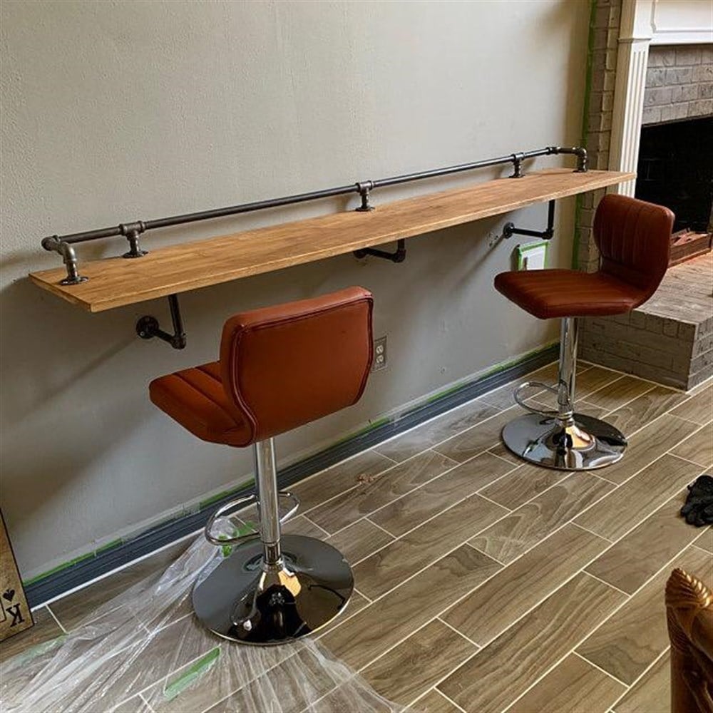 Tena Dekor Çalışma Masası Bar Masası Mutfak Masası Balkon Masası Rustik Tasarım Retro Tarz Masif Ağaç MasaSehpa-MasaTena Dekor Duvar - Bar - Balkon - Çalışma Masası
