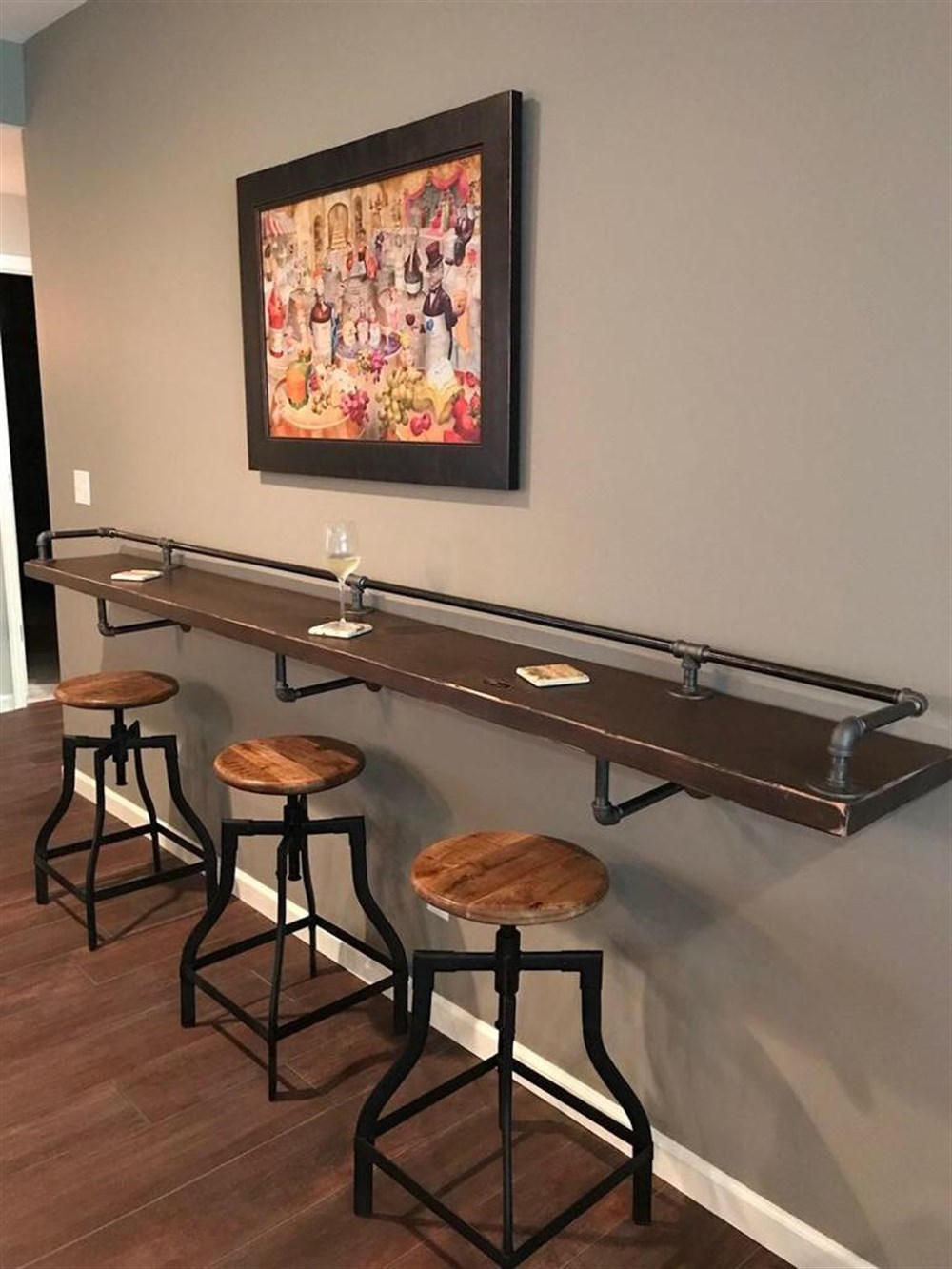 Tena Dekor Çalışma Masası Bar Masası Mutfak Masası Balkon Masası Rustik Tasarım Retro Tarz Masif Ağaç MasaSehpa-MasaTena Dekor Duvar - Bar - Balkon - Çalışma Masası