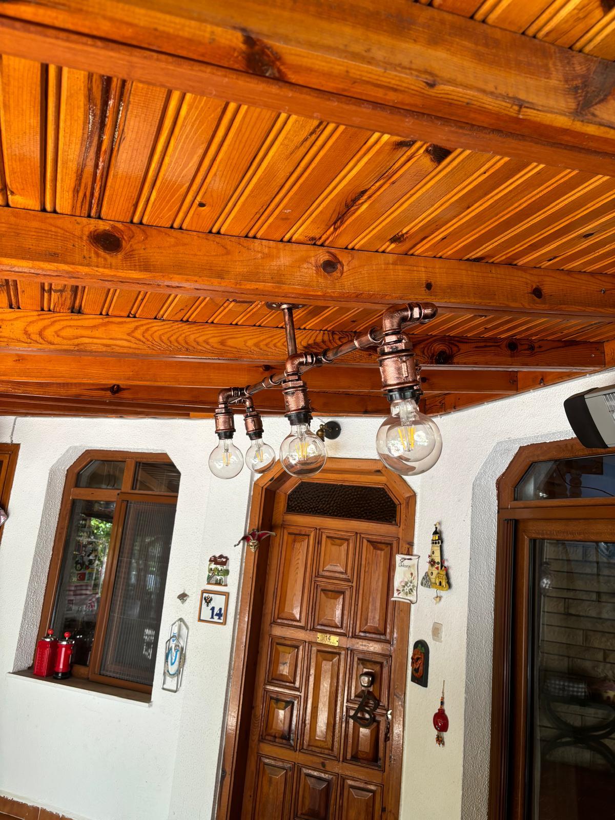 Tena Dekor Demir Boru Avize Sarkıt Vintage Rustik RetroAvizeTena Dekor TD21118 Demir Boru Avize Sarkıt Vintage Rustik Retro Tarz Tasarım
