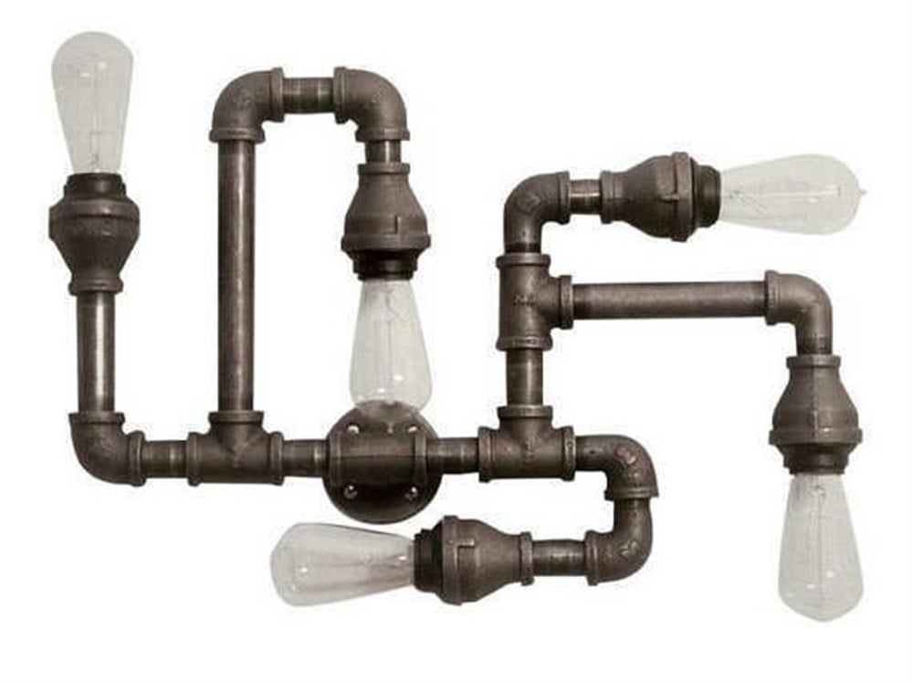 Tena Dekor Pipe TD2074 5li Duvar Apliği Duvar Aydınlatması Retro Rustik Tarz Aplik Avize