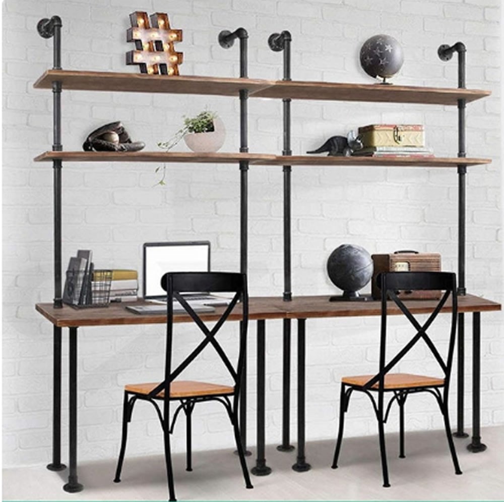 Tena Dekor Retro Rustik Vintage Tarz Tasarım Çalışma MasasıSehpa-MasaTena Dekor Rustik Tasarım Çalışma Masası Demir Boru Ahşap Vintage Retro Tarz