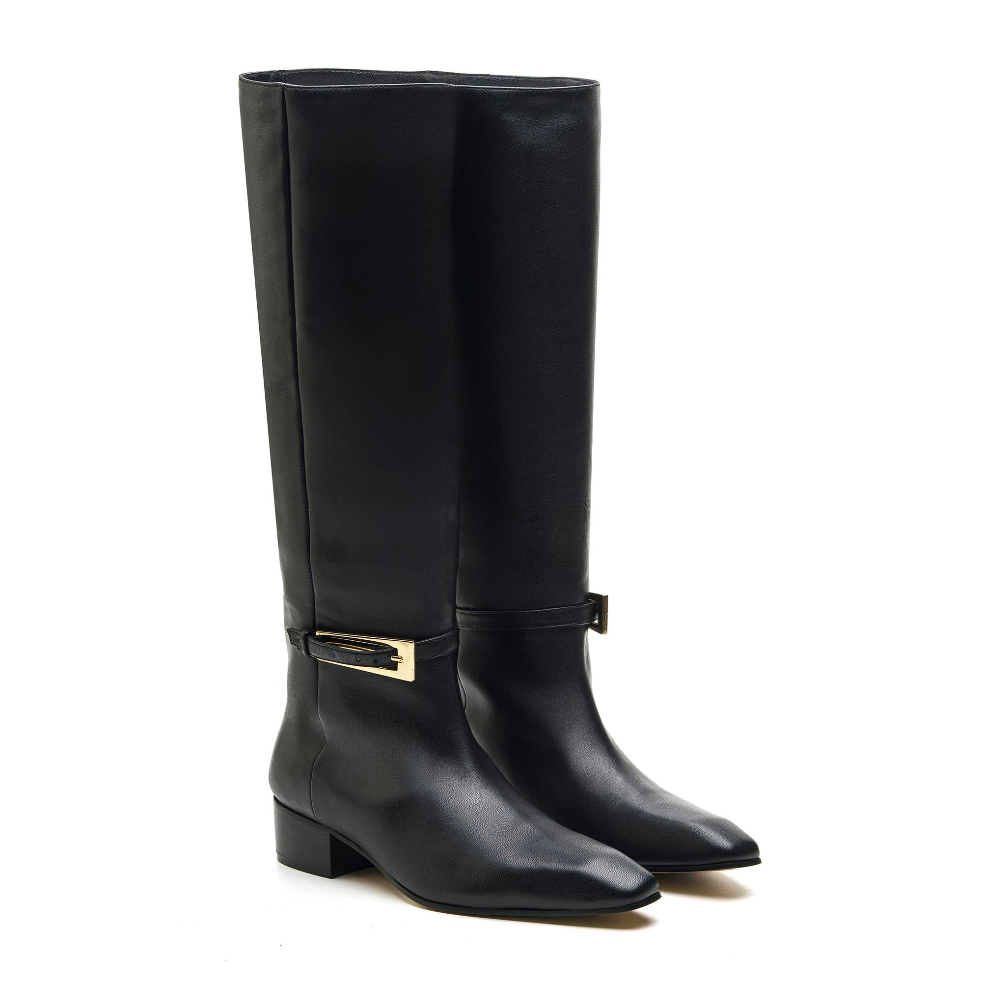 BASEL SİYAH HAKİKİ DERİ Kadın TOPUKLU ÇİZMEBASEL SİYAH HAKİKİ DERİ Kadın TOPUKLU ÇİZME