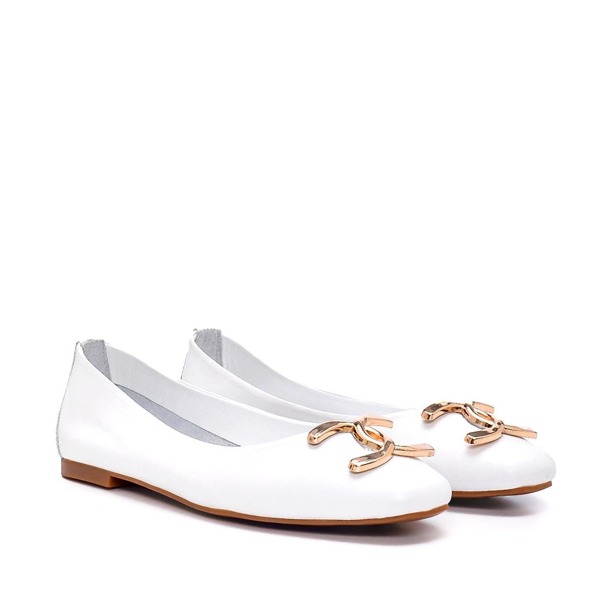 Bengay Beyaz   Kadın Düz Sandalet