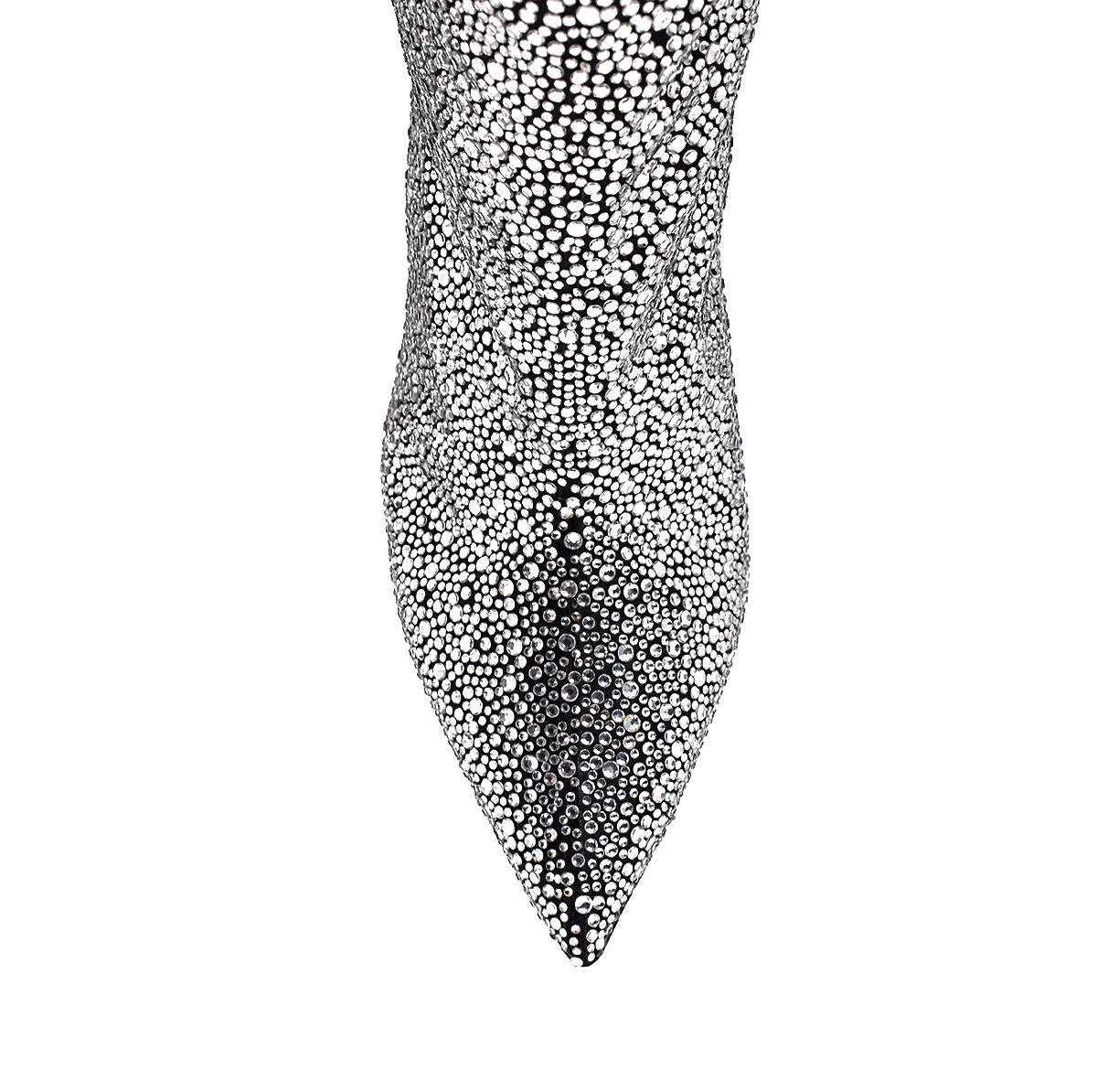 Best Siyah/gümüş   Kadın Topuklu Bot