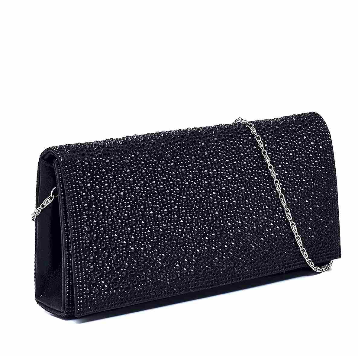 Bıgnunu Siyah Saten  Kadın Çanta