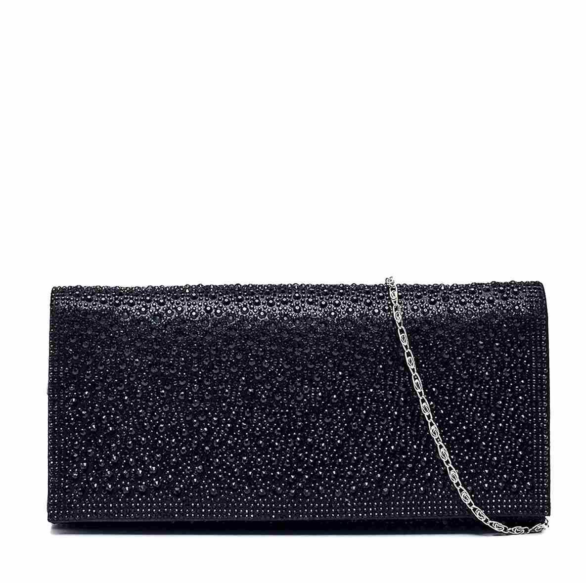 Bıgnunu Siyah Saten  Kadın Çanta