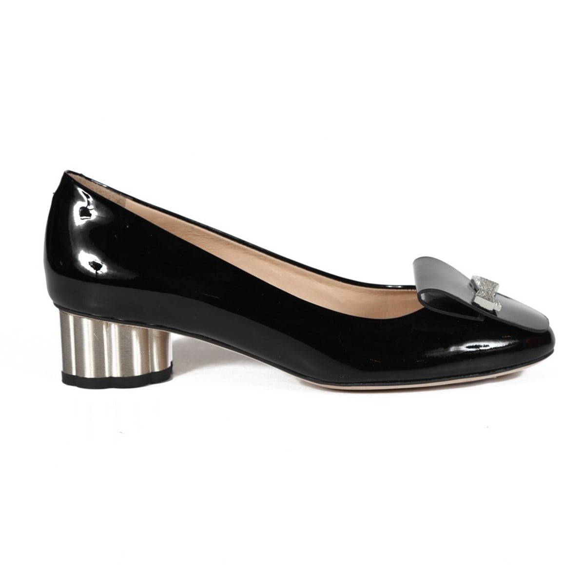 COİNTA SİYAH RUGAN TOKA KADIN KALIN TOPUK