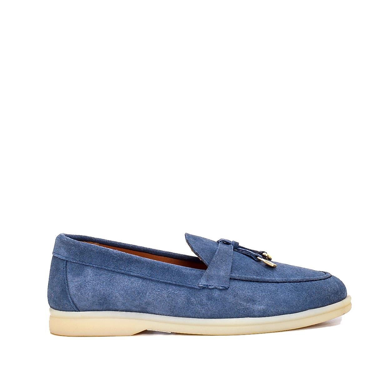 Daphne2 Mavi Süet  Kadın Loafer