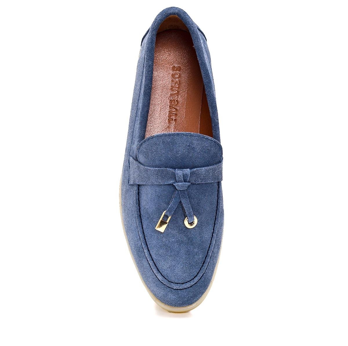 Daphne2 Mavi Süet  Kadın Loafer