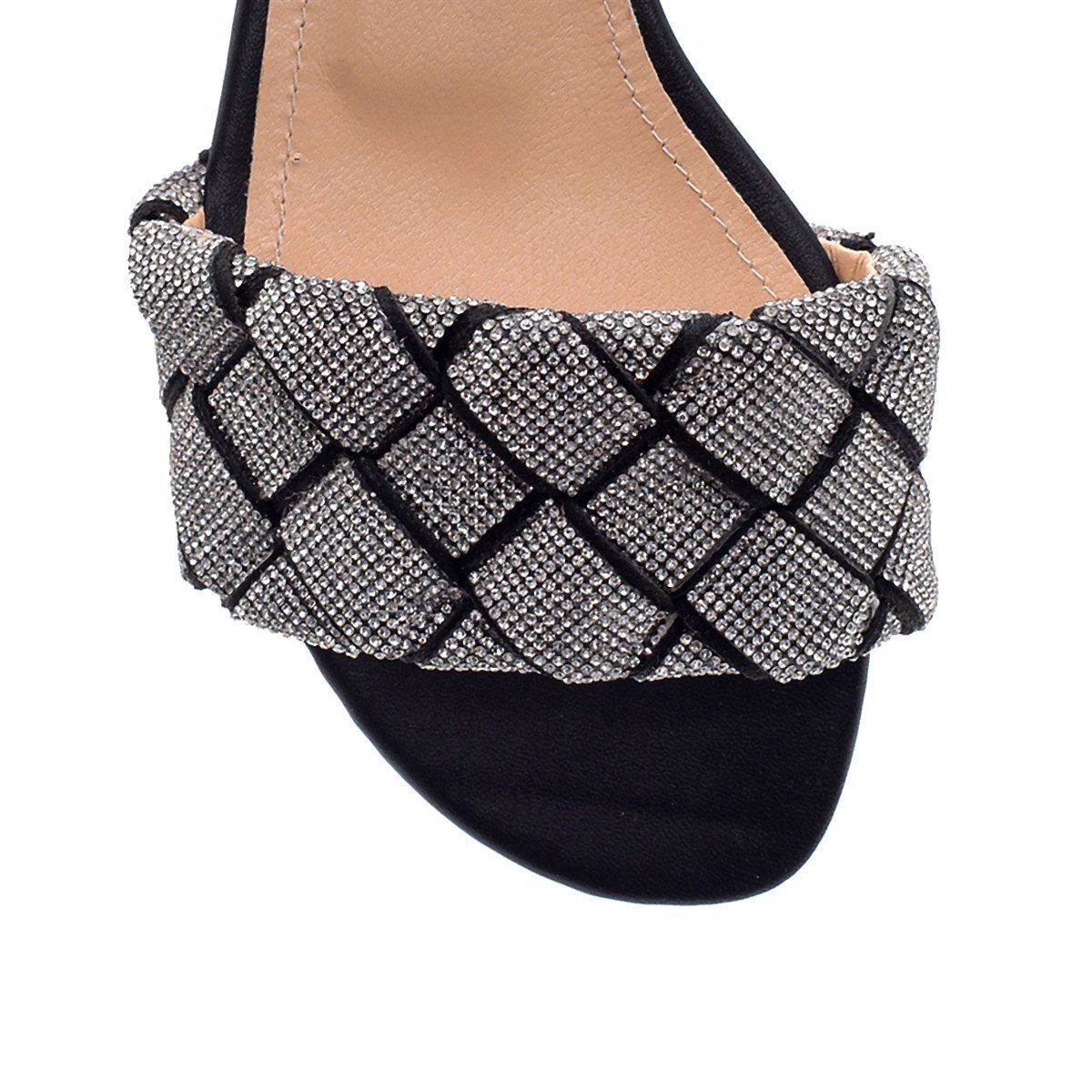 Elyın Siyah Deri  Kadın Düz Terlik