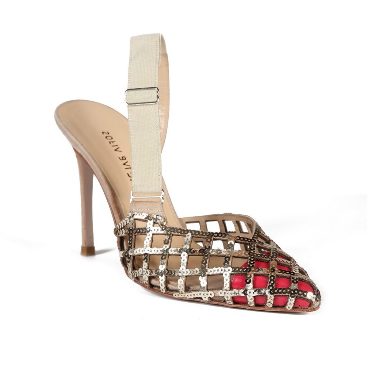 EMİLİA BAKIR/FUSYA RUGAN PULLU KADIN Stiletto & Abiye