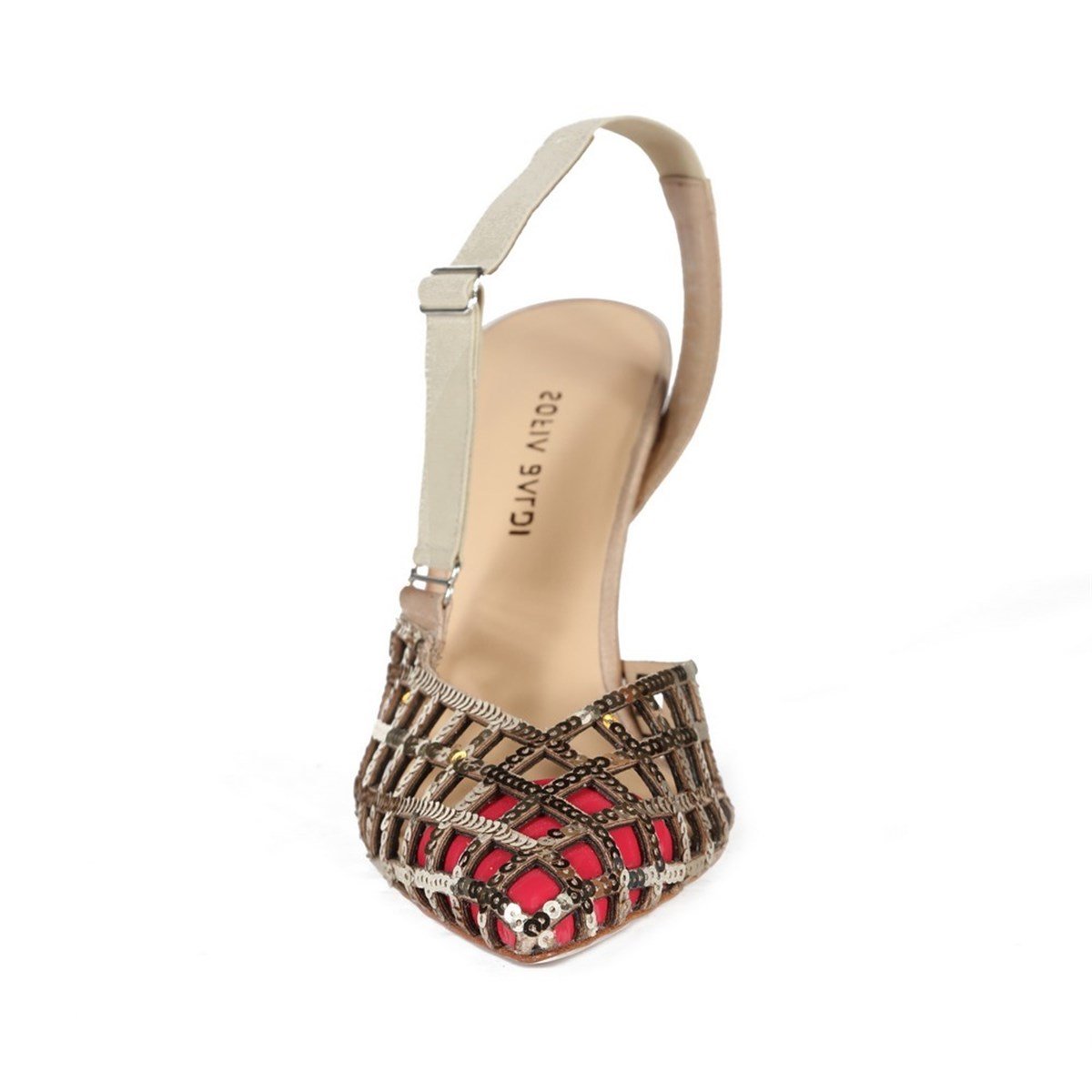 EMİLİA BAKIR/FUSYA RUGAN PULLU KADIN Stiletto & Abiye