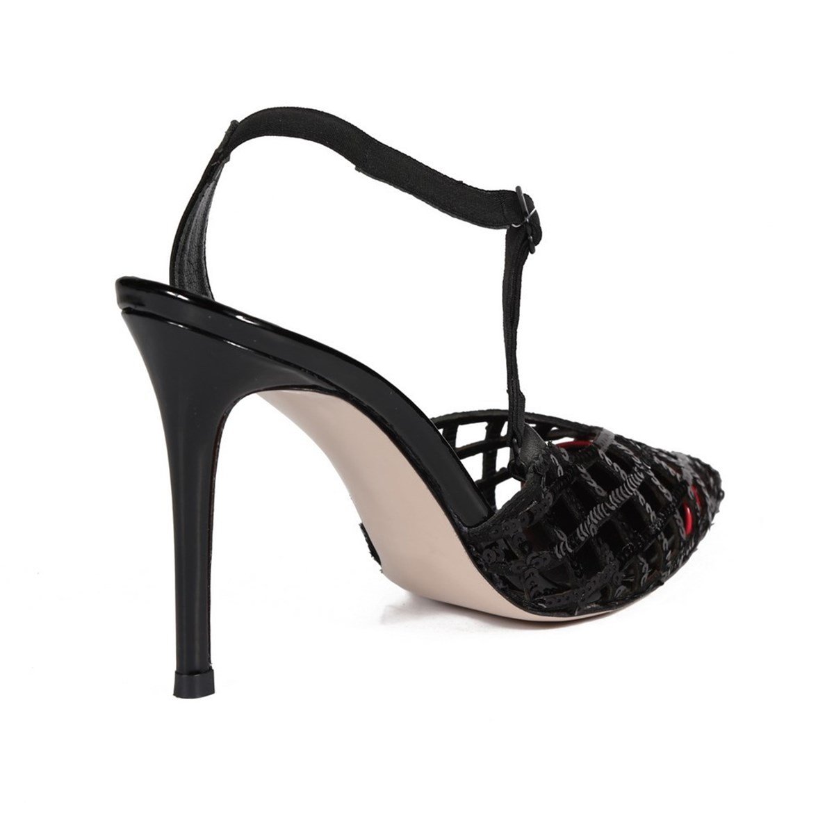EMİLİA SİYAH RUGAN PULLU KADIN Stiletto & Abiye