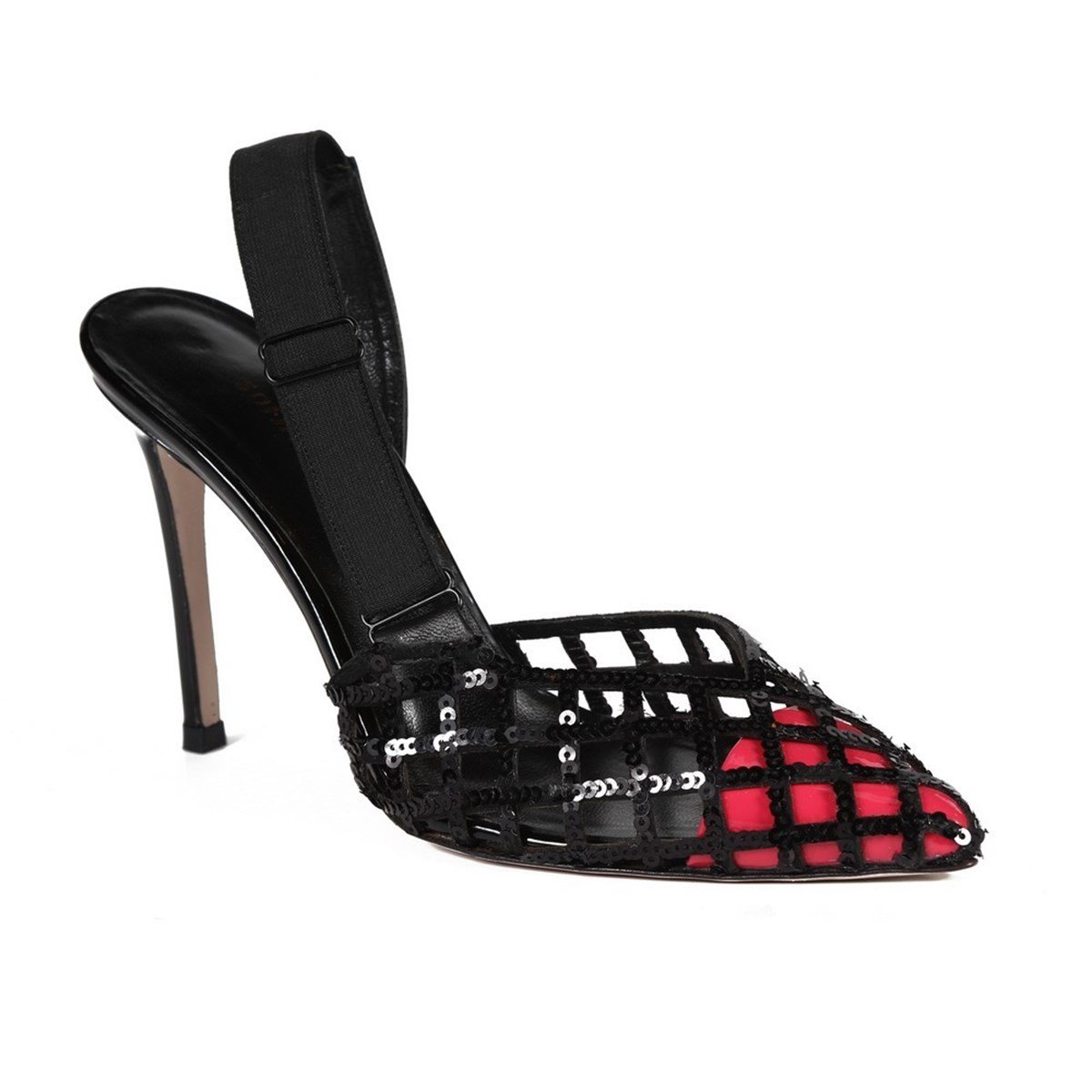 EMİLİA SİYAH RUGAN PULLU KADIN Stiletto & Abiye