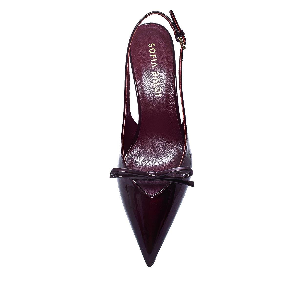 Fecal Bordo Deri  Kadın Stiletto & Abiye