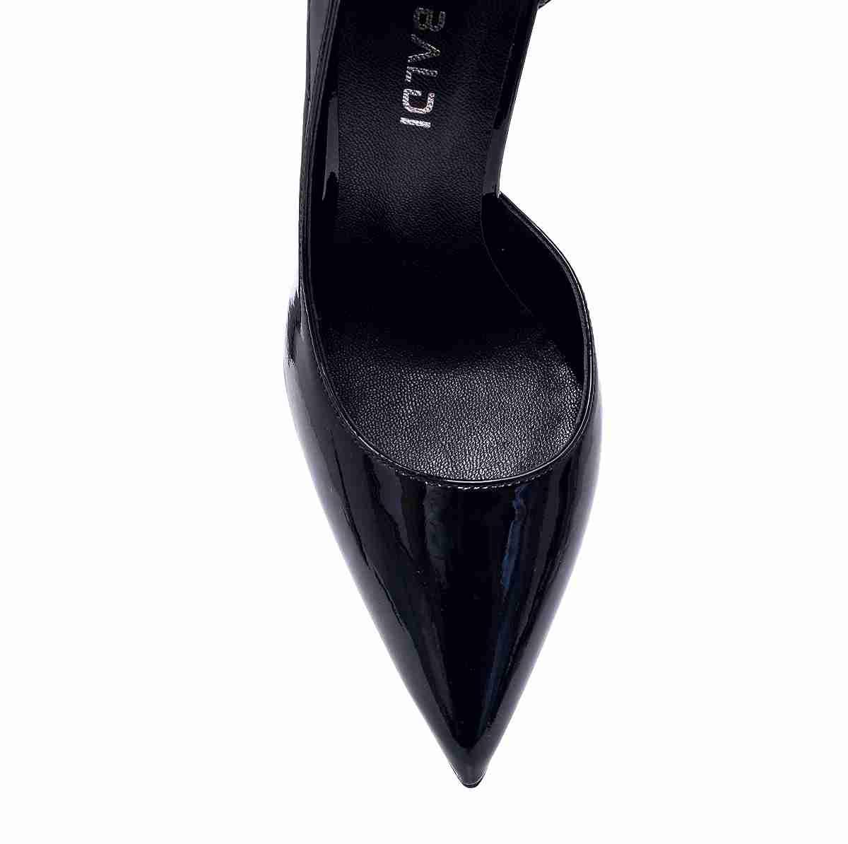 Fenes Siyah Rugan  Kadın Stiletto & Abiye