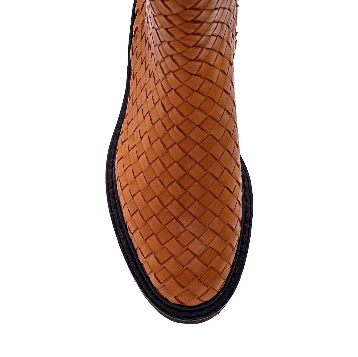 Feny Taba Deri  Kadın Düz Bot