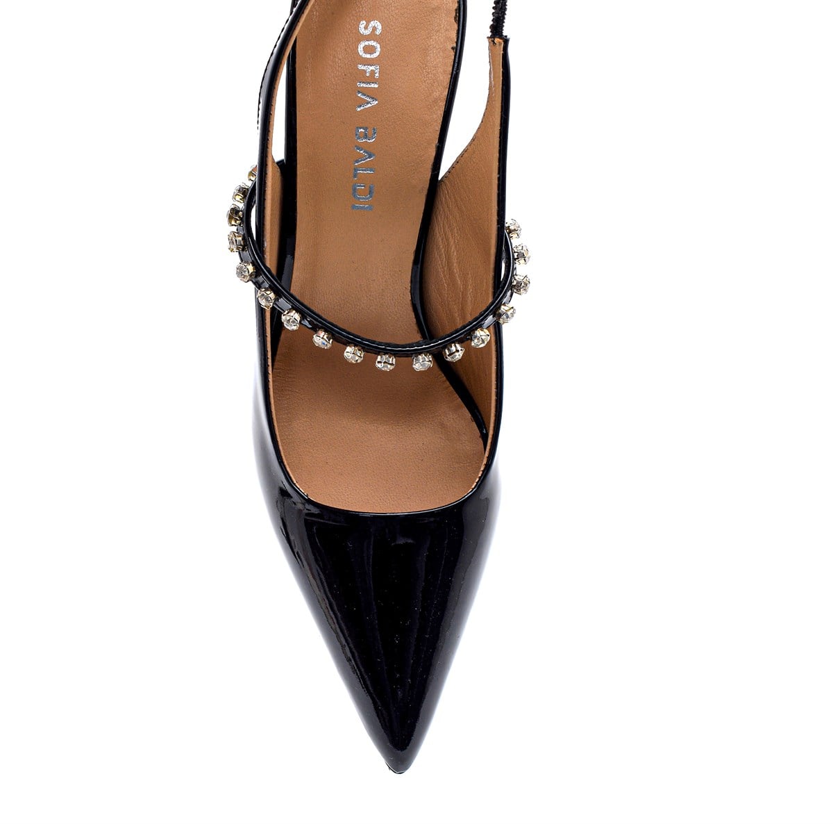 Fıg Siyah Rugan  Kadın Stiletto & Abiye