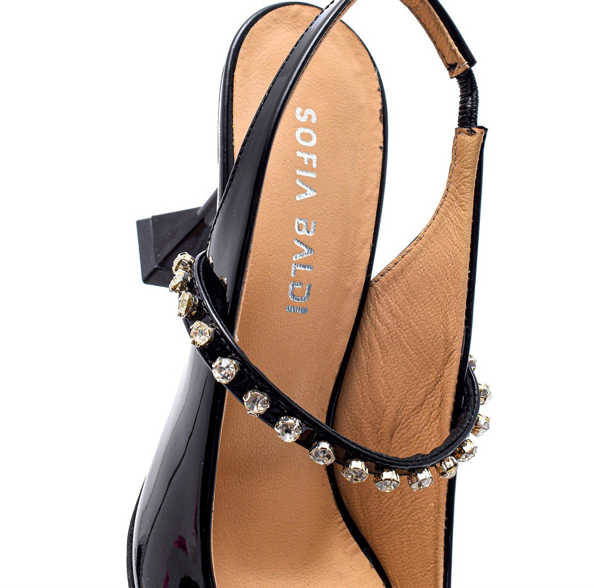 Fıg Siyah Rugan  Kadın Stiletto & Abiye