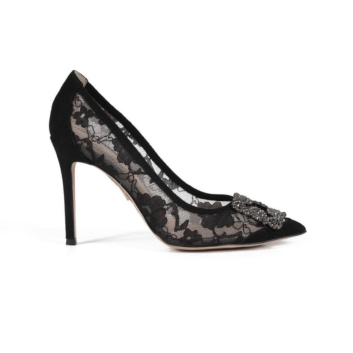 GAROFANO SİYAH DANTEL TOKA KADIN Stiletto & Abiye