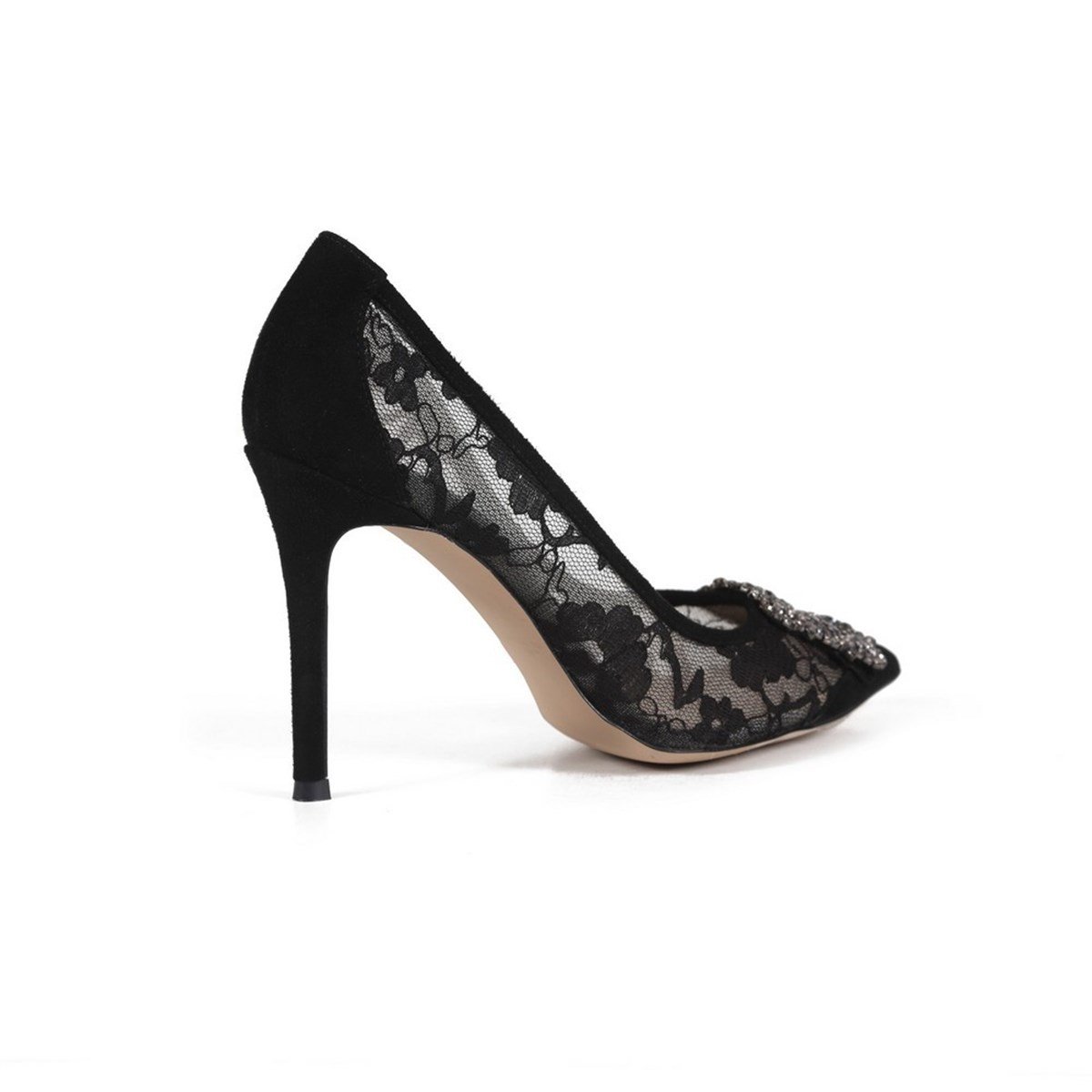 GAROFANO SİYAH DANTEL TOKA KADIN Stiletto & Abiye