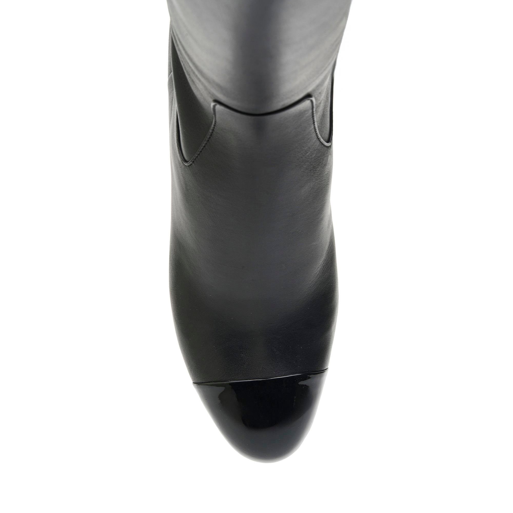 GENTEL SİYAH HAKİKİ DERİ Kadın TOPUKLU ÇİZMEGENTEL SİYAH HAKİKİ DERİ Kadın TOPUKLU ÇİZME