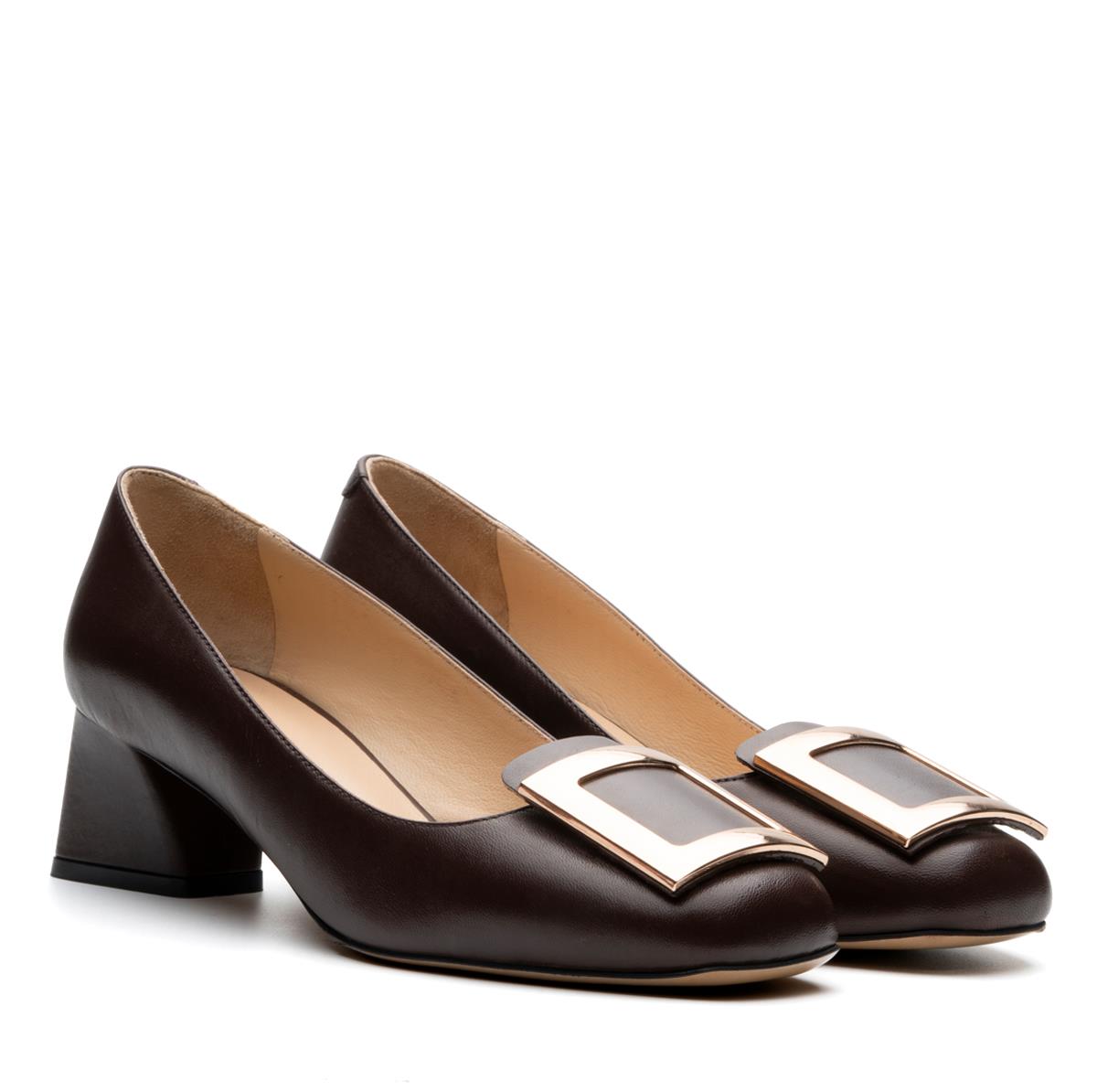 GESA KAHVE HAKİKİ DERİ Kadın KALIN TOPUKGESA KAHVE HAKİKİ DERİ Kadın KALIN TOPUK