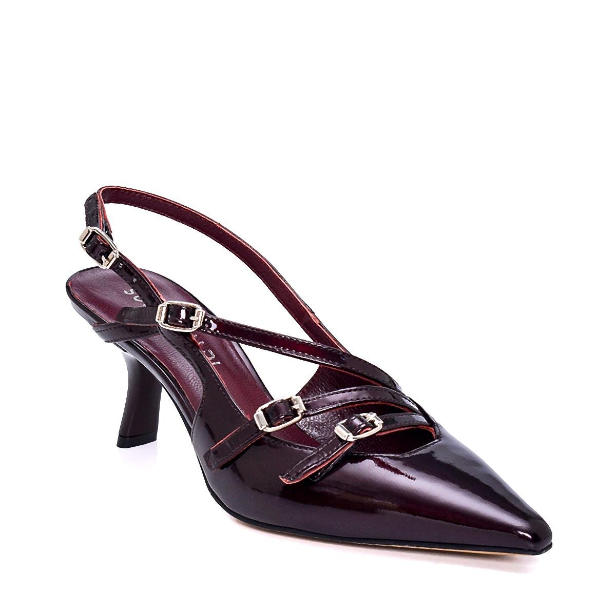 Ghens Bordo Rugan  Kadın Stiletto & Abiye