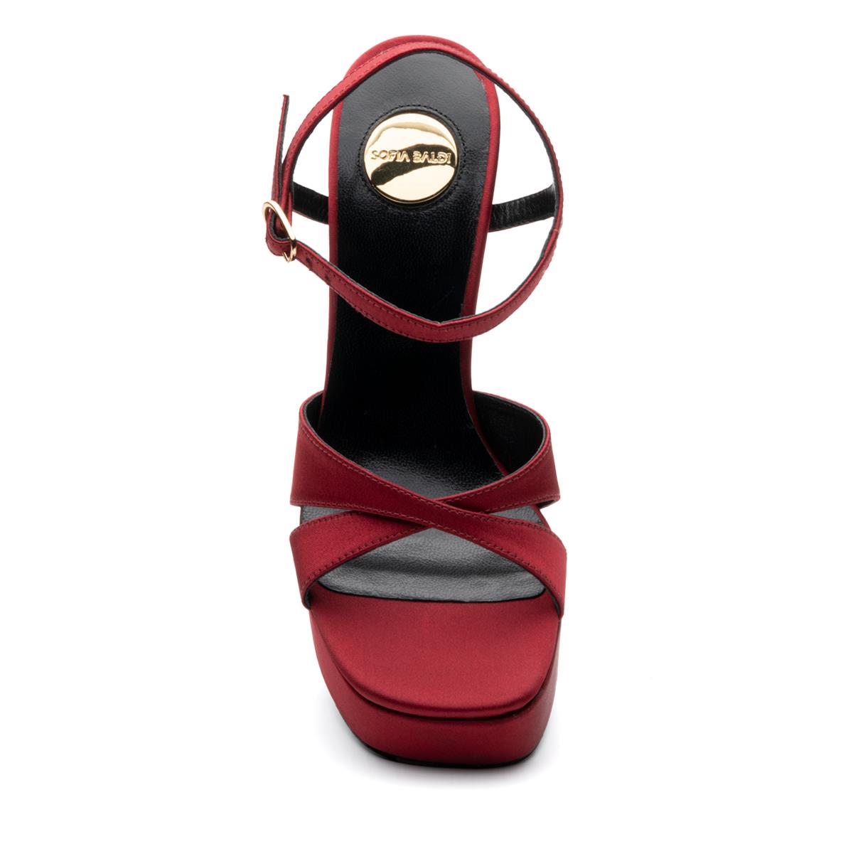 GLARE BORDO TEKSTİL Kadın TOPUKLU SANDALETGLARE BORDO TEKSTİL Kadın TOPUKLU SANDALET