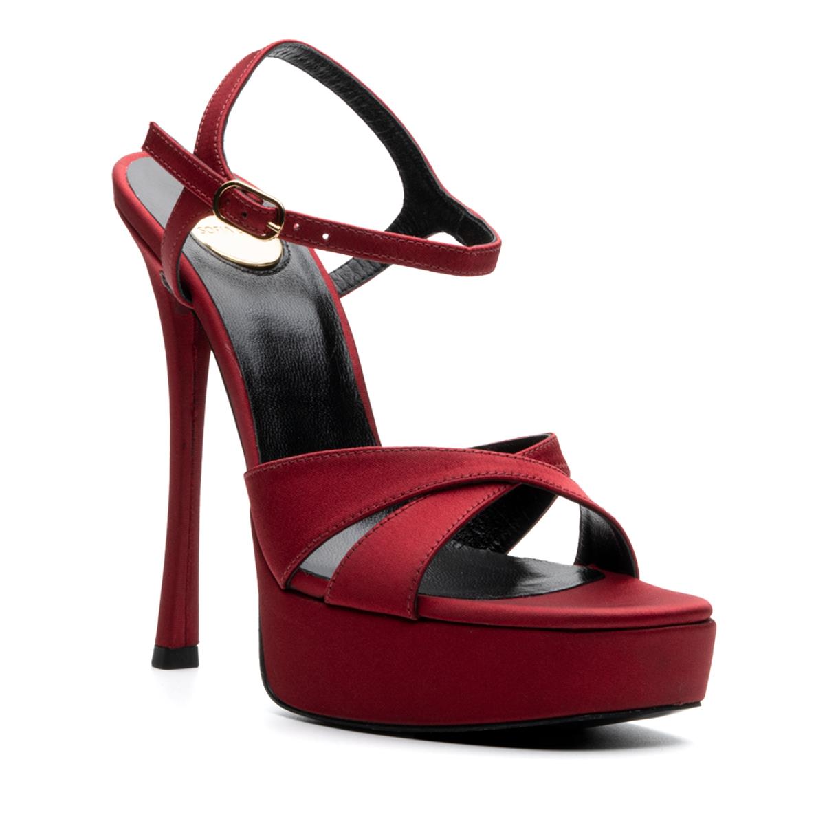 GLARE BORDO TEKSTİL Kadın TOPUKLU SANDALETGLARE BORDO TEKSTİL Kadın TOPUKLU SANDALET