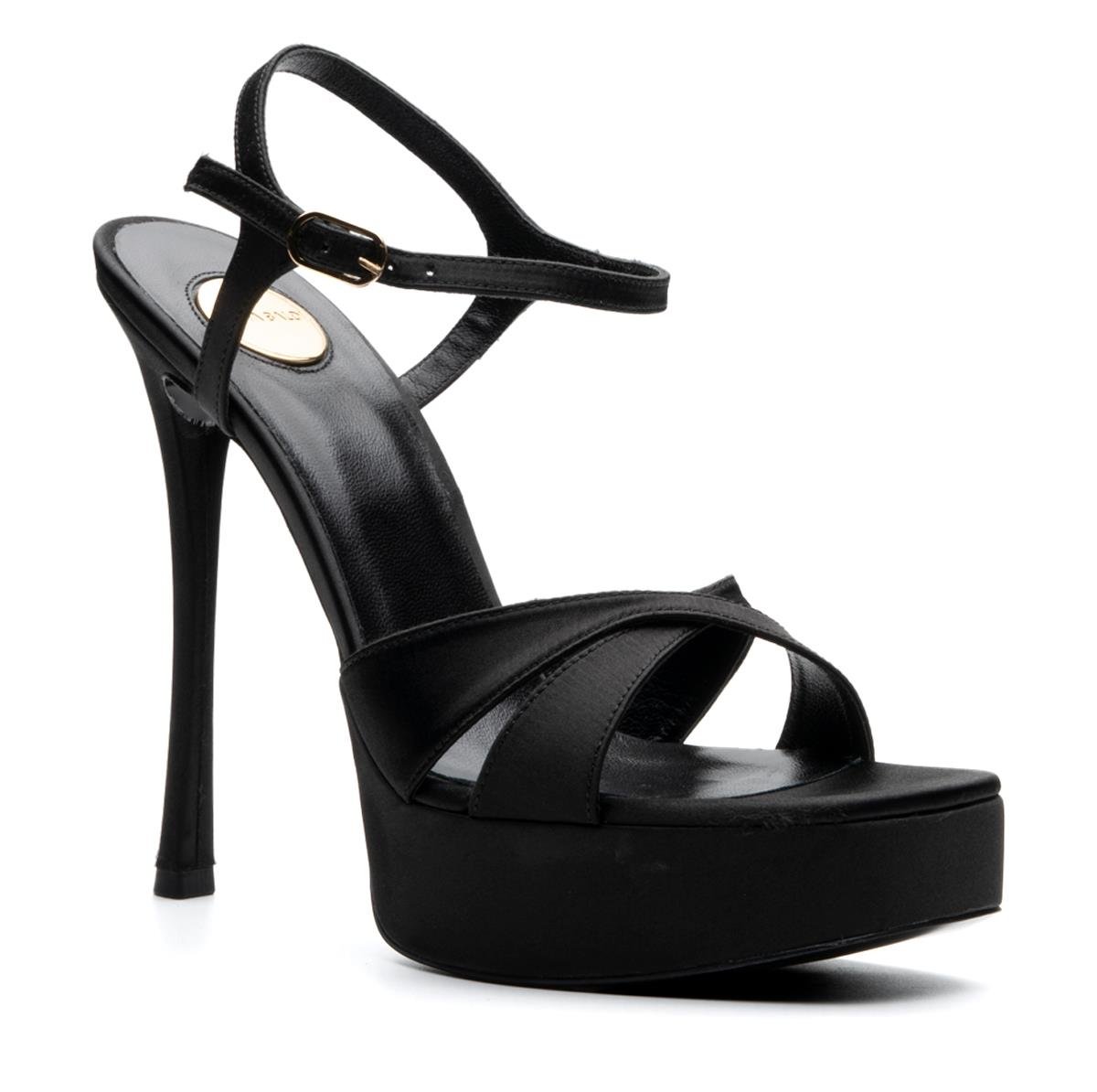 GLARE SİYAH TEKSTİL Kadın TOPUKLU SANDALETGLARE SİYAH TEKSTİL Kadın TOPUKLU SANDALET