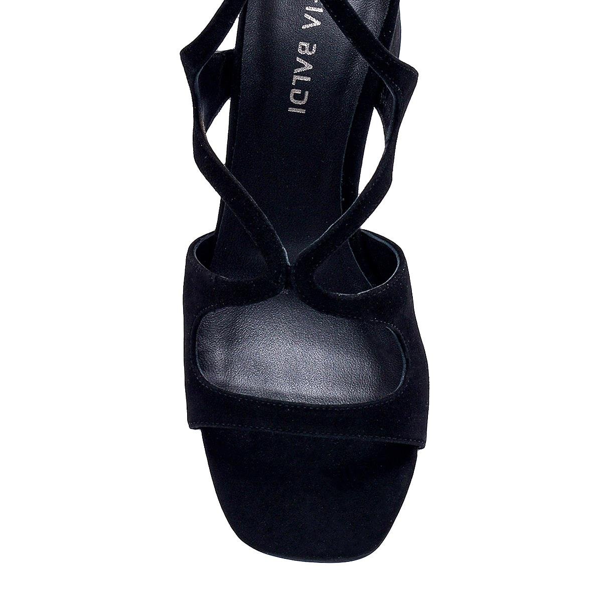 GRAS SİYAH SÜET Kadın TOPUKLU SANDALETGRAS SİYAH SÜET Kadın TOPUKLU SANDALET