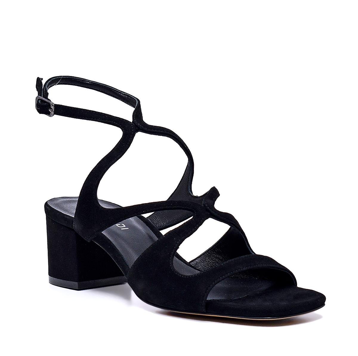 GRAS SİYAH SÜET Kadın TOPUKLU SANDALETGRAS SİYAH SÜET Kadın TOPUKLU SANDALET