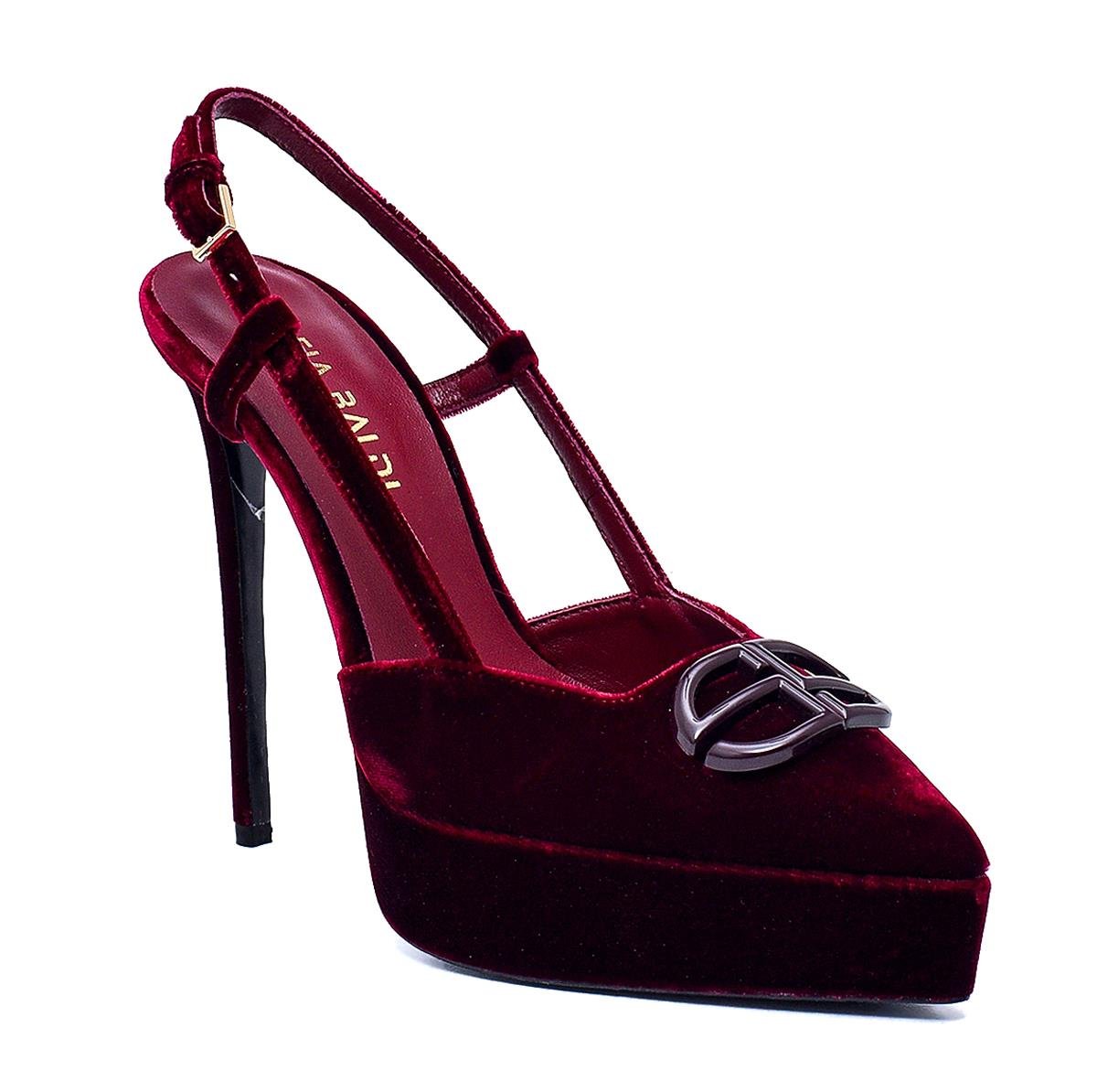 Hayfı Bordo Kadife  Kadın Platform