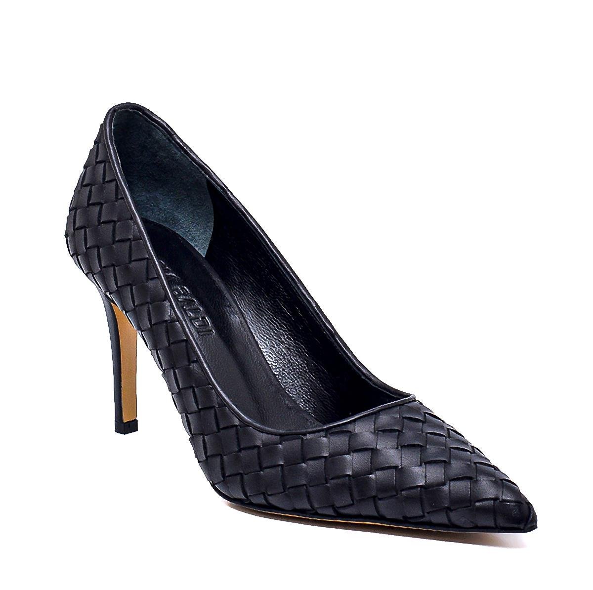 Horg Siyah Deri  Kadın Stiletto & Abiye