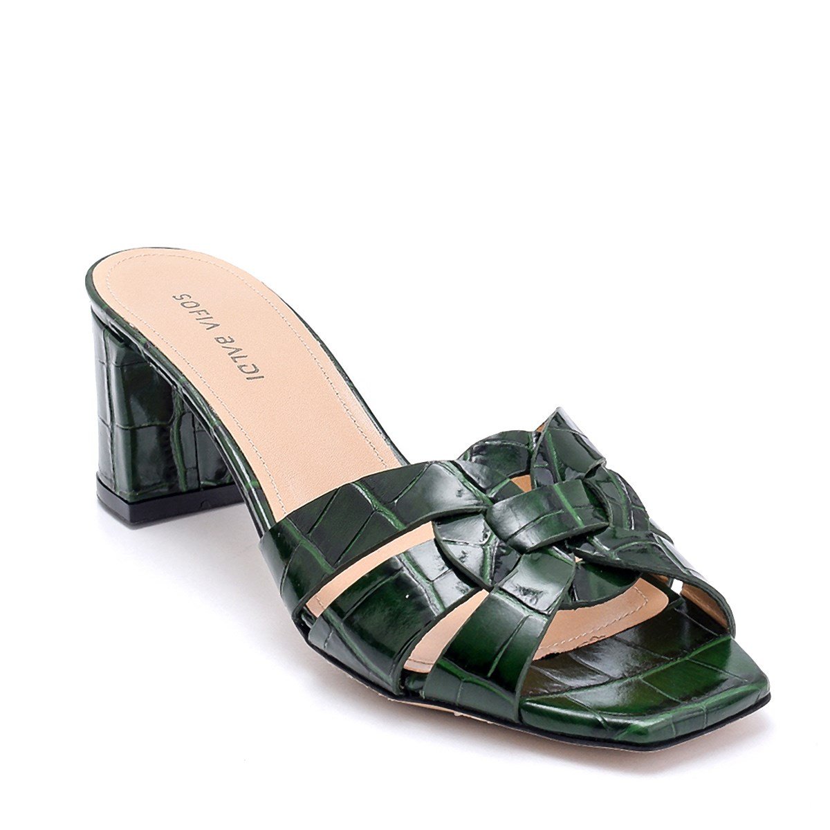 Ibısco Yeşil   Kadın Topuklu Terlik