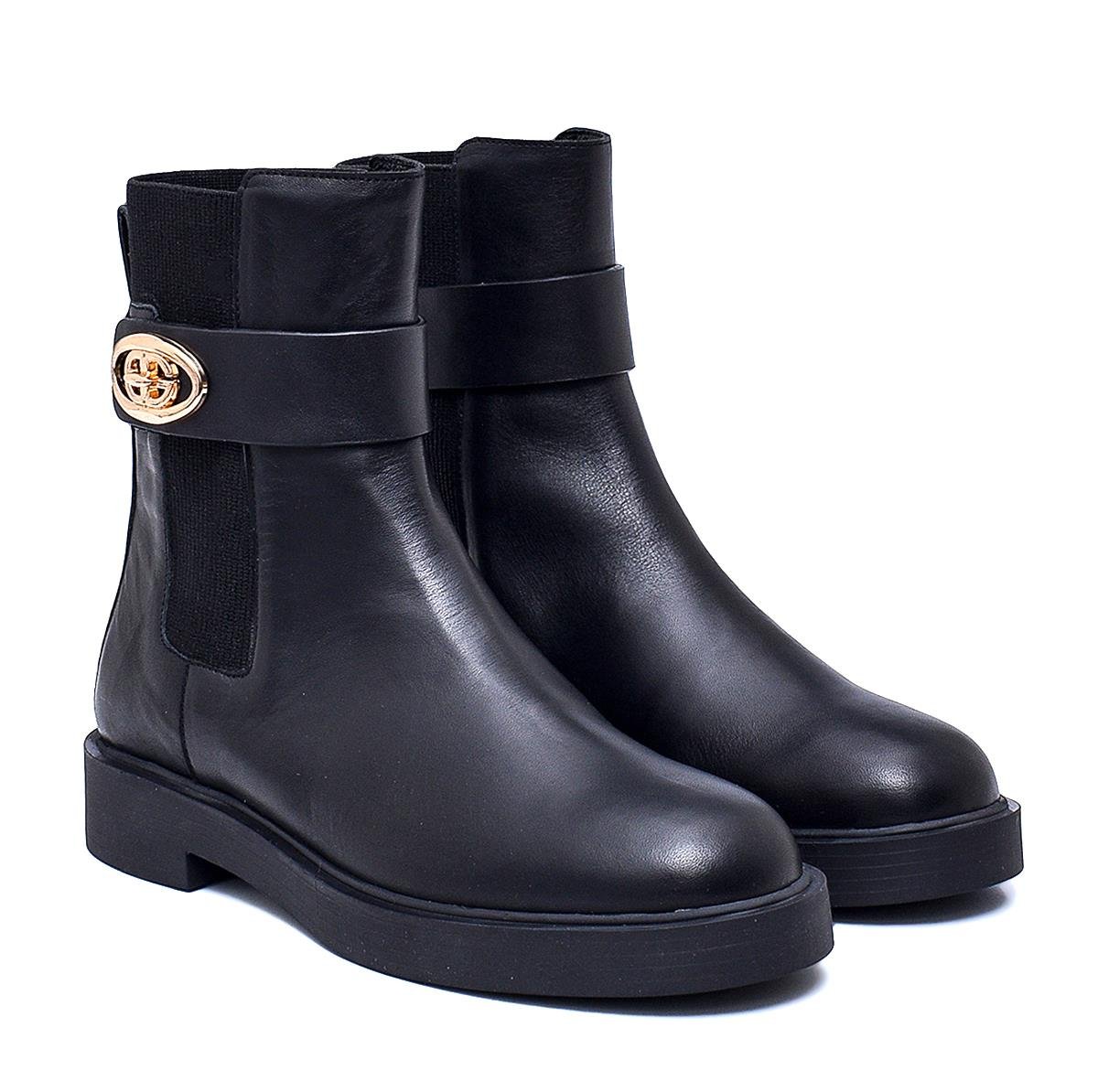 KATE SİYAH HAKİKİ DERİ Kadın DÜZ BOTKATE SİYAH HAKİKİ DERİ Kadın DÜZ BOT