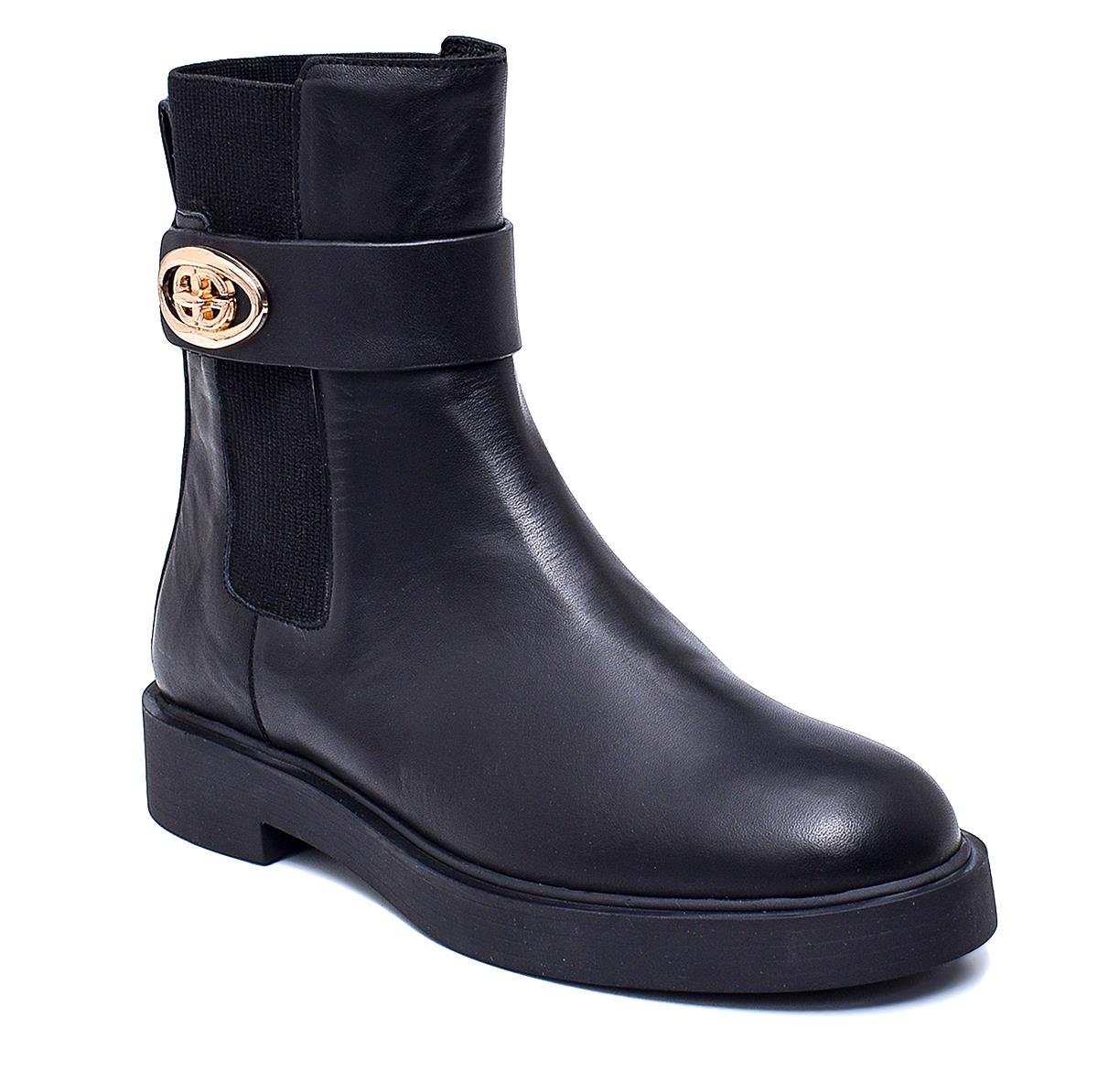 KATE SİYAH HAKİKİ DERİ Kadın DÜZ BOTKATE SİYAH HAKİKİ DERİ Kadın DÜZ BOT